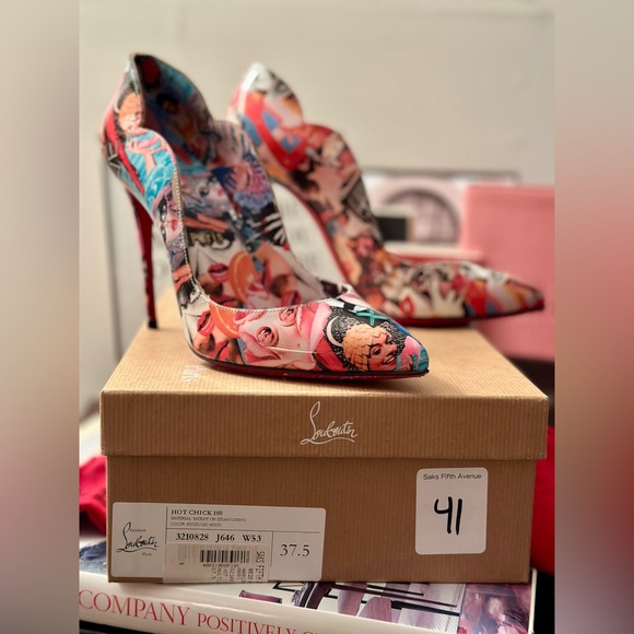 Christian Louboutin Shoes - Christian Louboutin Hot Chick 100 Multi Patent 3210828 J646 W53 37.5